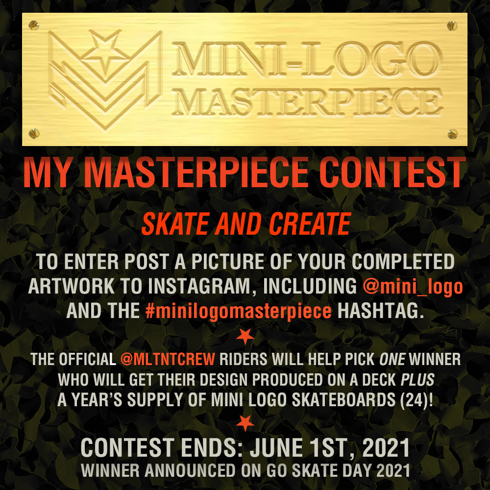 MINI LOGO MASTERPIECE “17” SKATEBOARD DECK 291 K20 LANDSCAPE 7.75 X